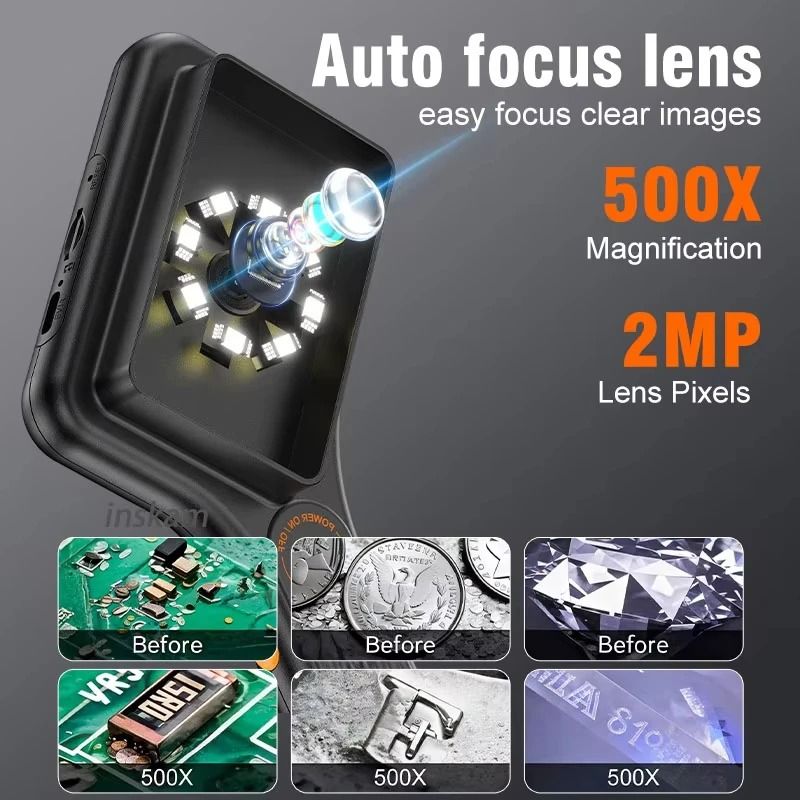 500X Digital Handheld Microscope 30in IPS Screen Autofocus Coin And Inspection Viewer 3