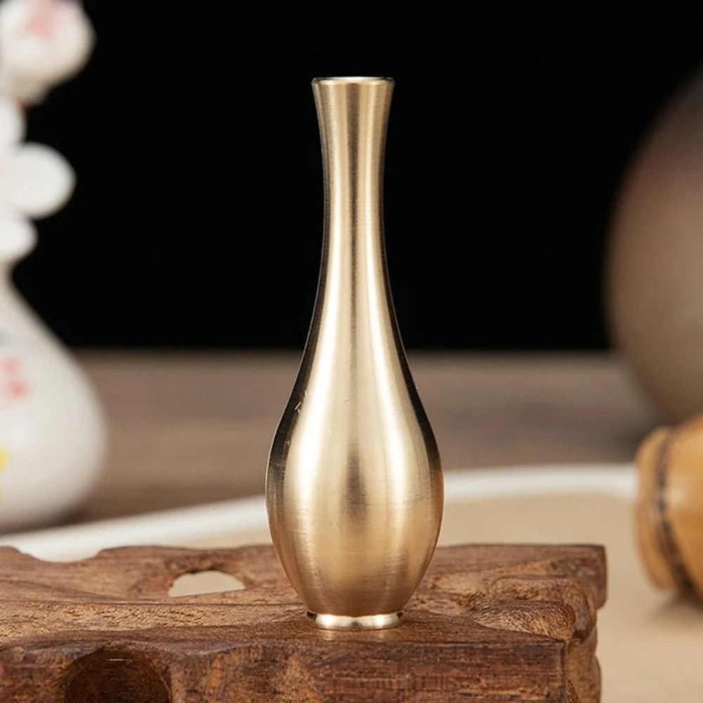 Modern Striped Ceramic Look Plastic Flower Vase Decorative Mini Floral Display 9