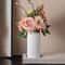 Modern Striped Ceramic Look Plastic Flower Vase Decorative Mini Floral Display 2