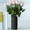 Modern Striped Ceramic Look Plastic Flower Vase Decorative Mini Floral Display 3