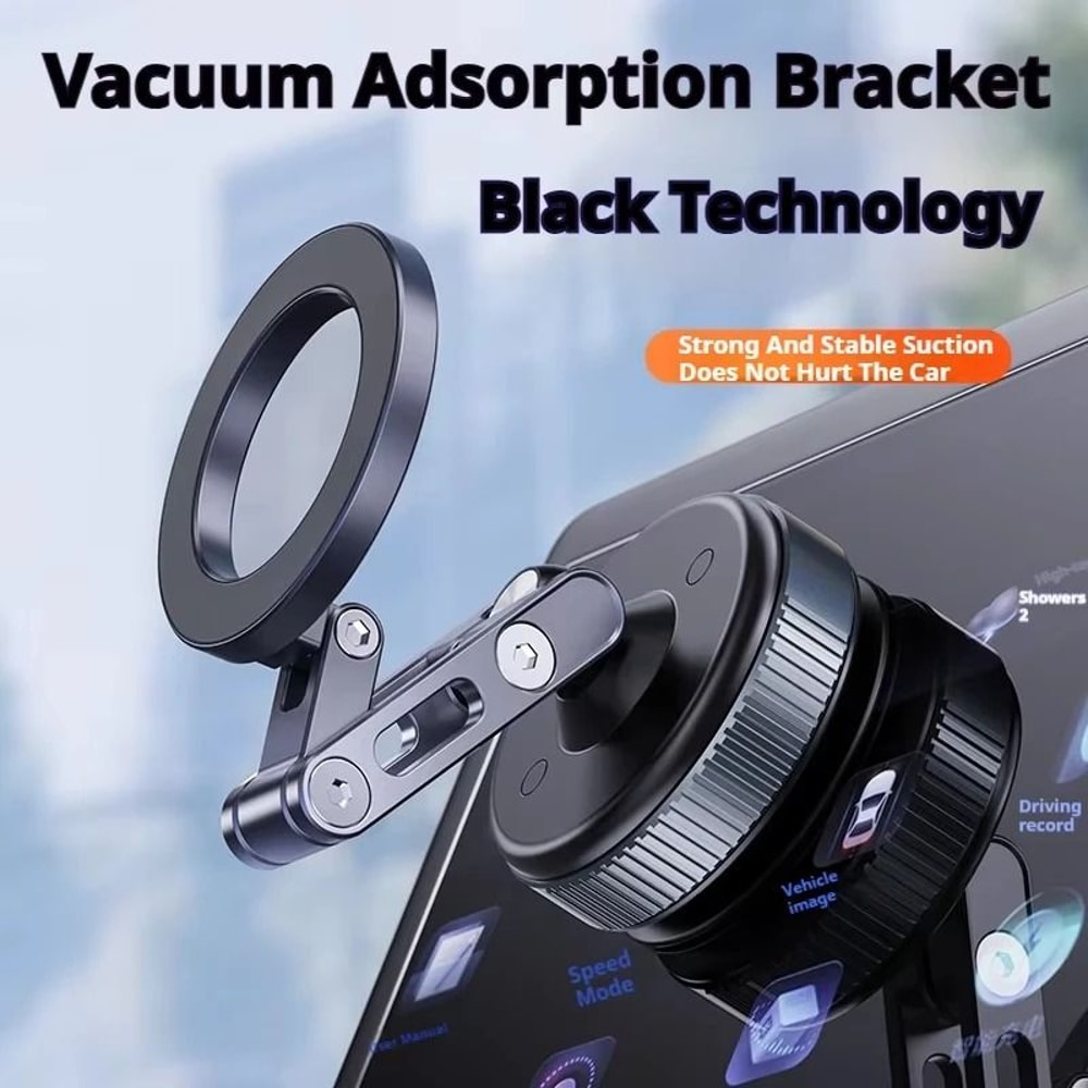 Magnetic Vacuum Phone Holder Rotating Folding Suction Stand Multi Use Mount 0