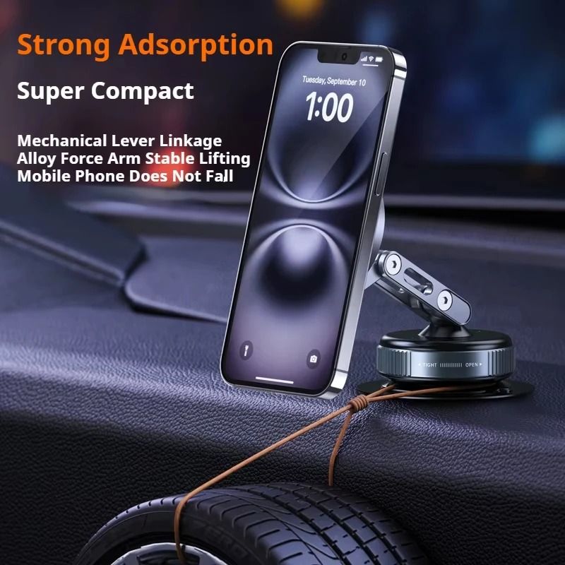 Magnetic Vacuum Phone Holder Rotating Folding Suction Stand Multi Use Mount 1