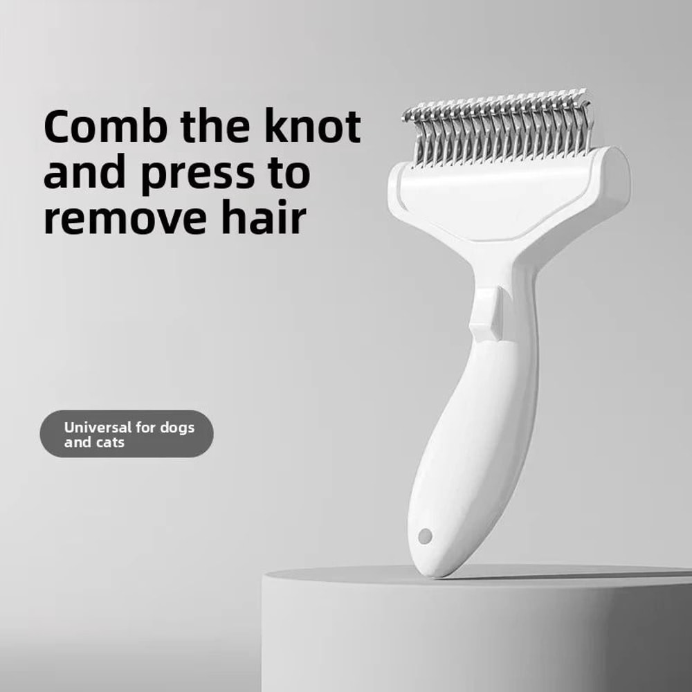 Stainless Steel Dog Dematting Comb Pet Grooming Hair Remover Brush 3