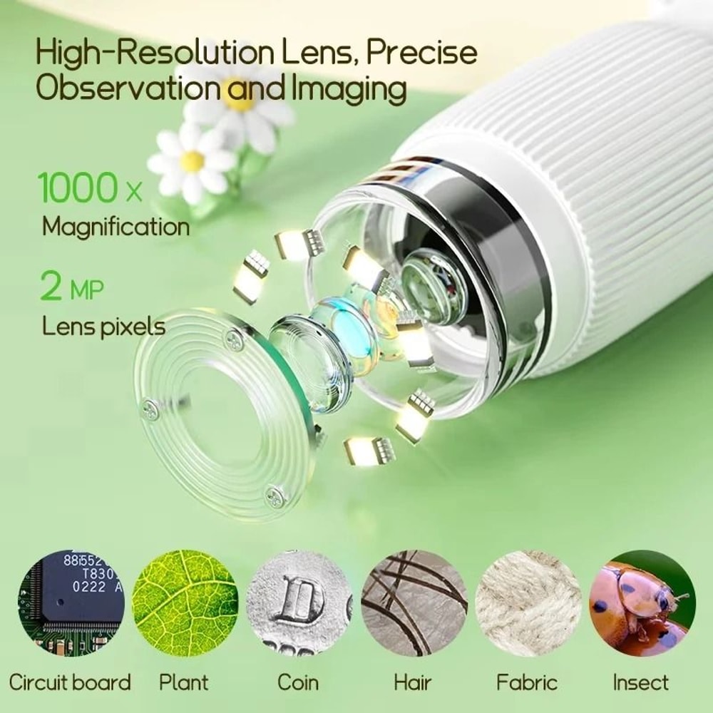 Kids Digital Microscope 1000X With Camera LED Educational Science Toy 3