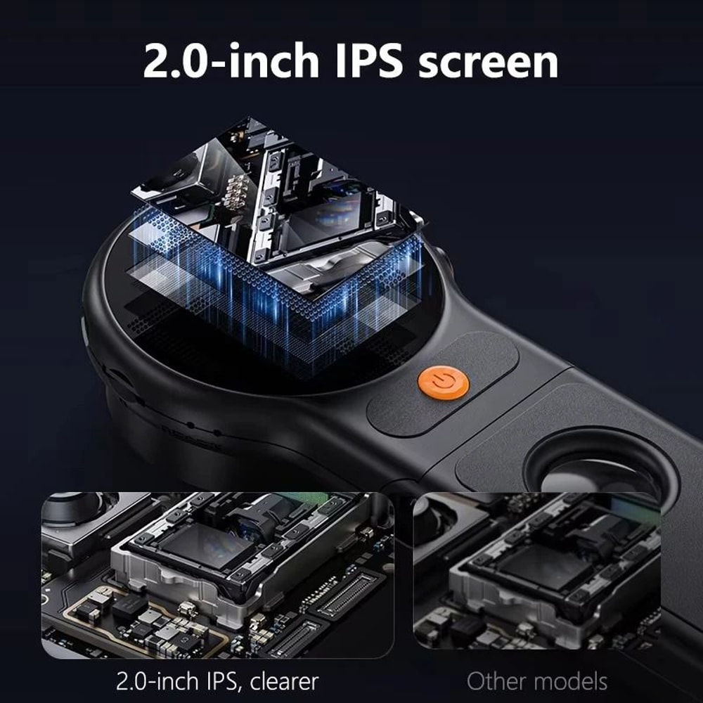 Autofocus 500X Digital Microscope With LED 2MP Camera Foldable Display 1