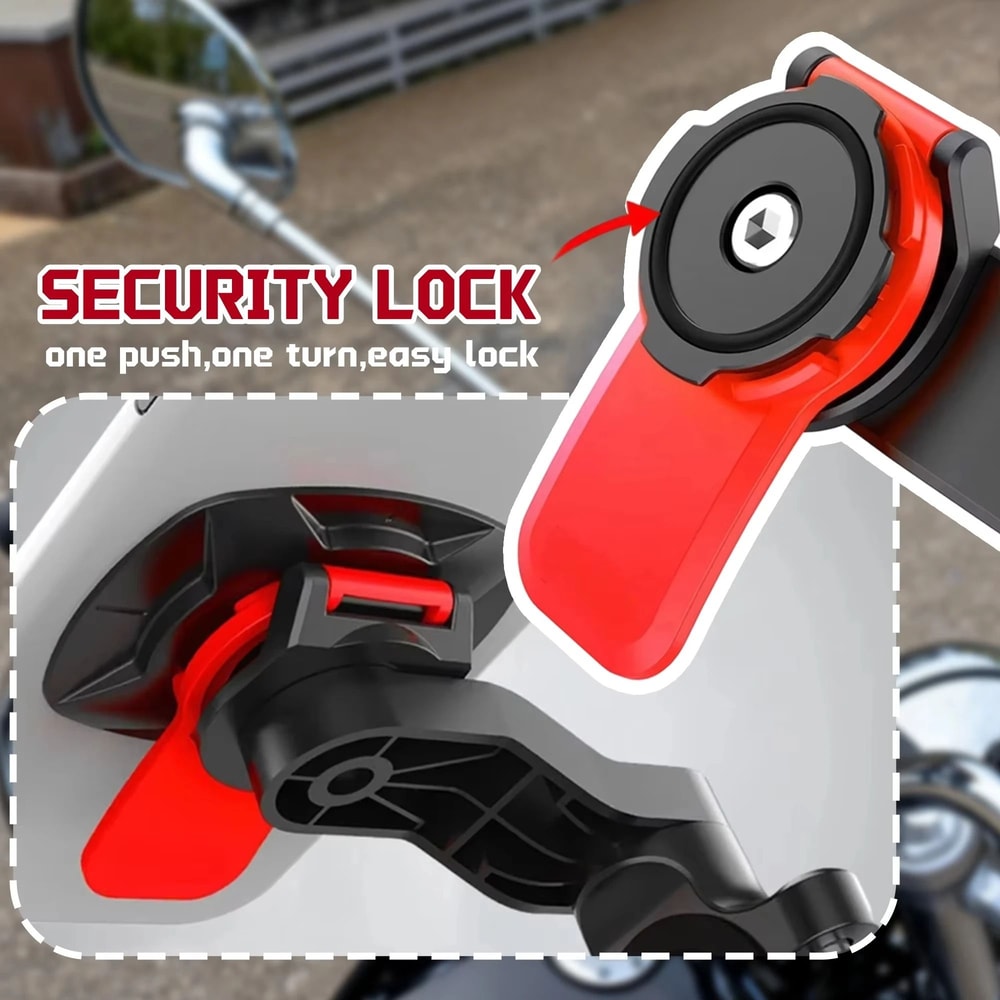Magnetic Vacuum Phone Mount 360 Rotating Folding Motorcycle Bike Holder 2