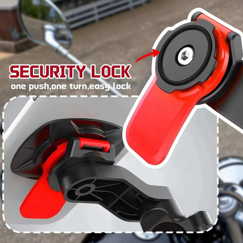 Magnetic Vacuum Phone Mount 360 Rotating Folding Motorcycle Bike Holder 2