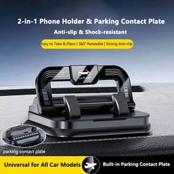 360° rotating magnetic car phone holder vacuum suction dashboard mount