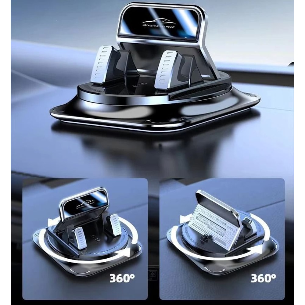 360 Rotating Magnetic Car Phone Holder Vacuum Suction Dashboard Mount 5