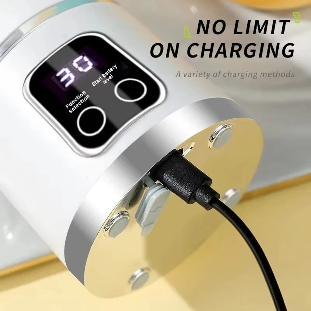 12 Blade Portable USB Blender 450ML Electric Juicer Cup With 3 Speed Ice Crushing 4