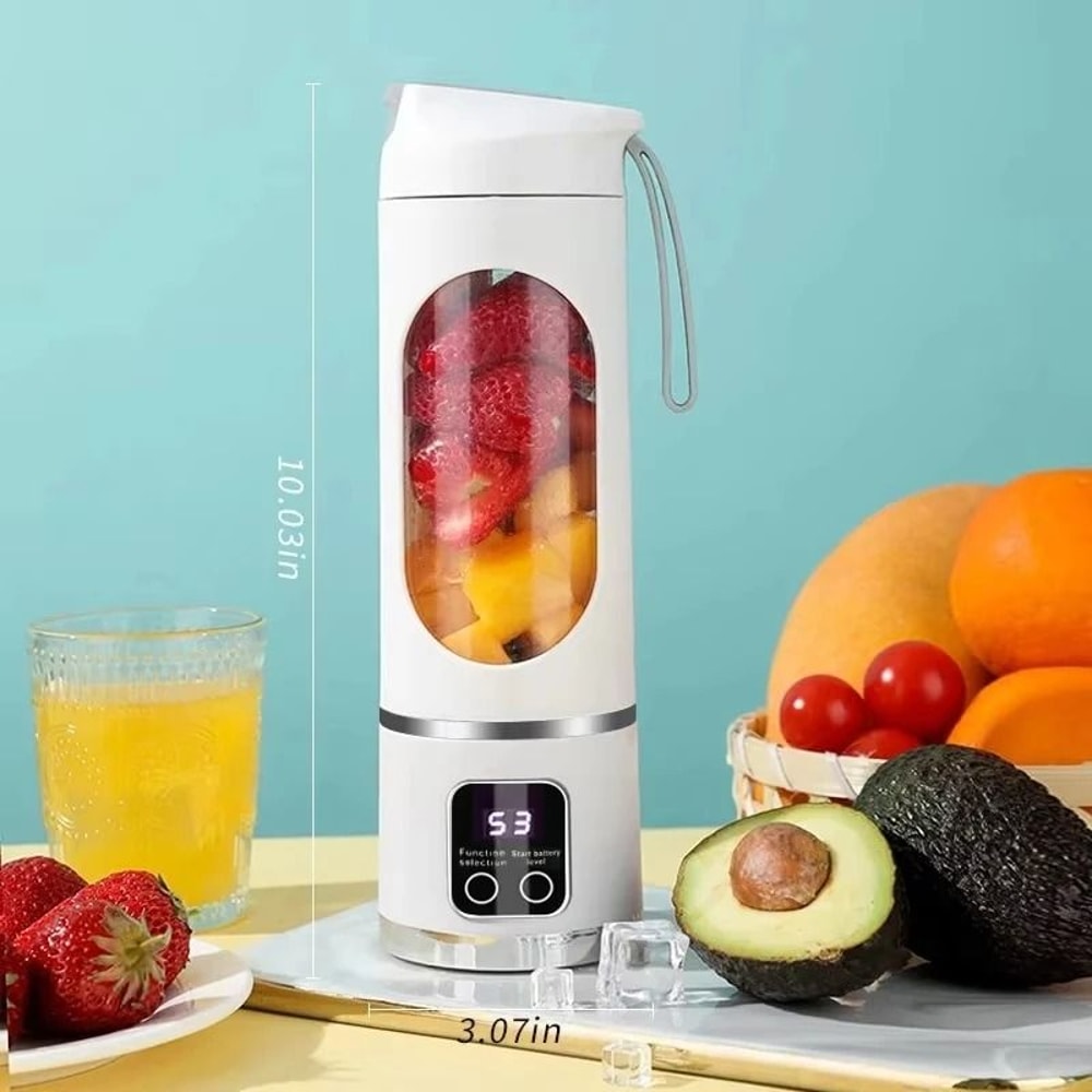 12 Blade Portable USB Blender 450ML Electric Juicer Cup With 3 Speed Ice Crushing 8
