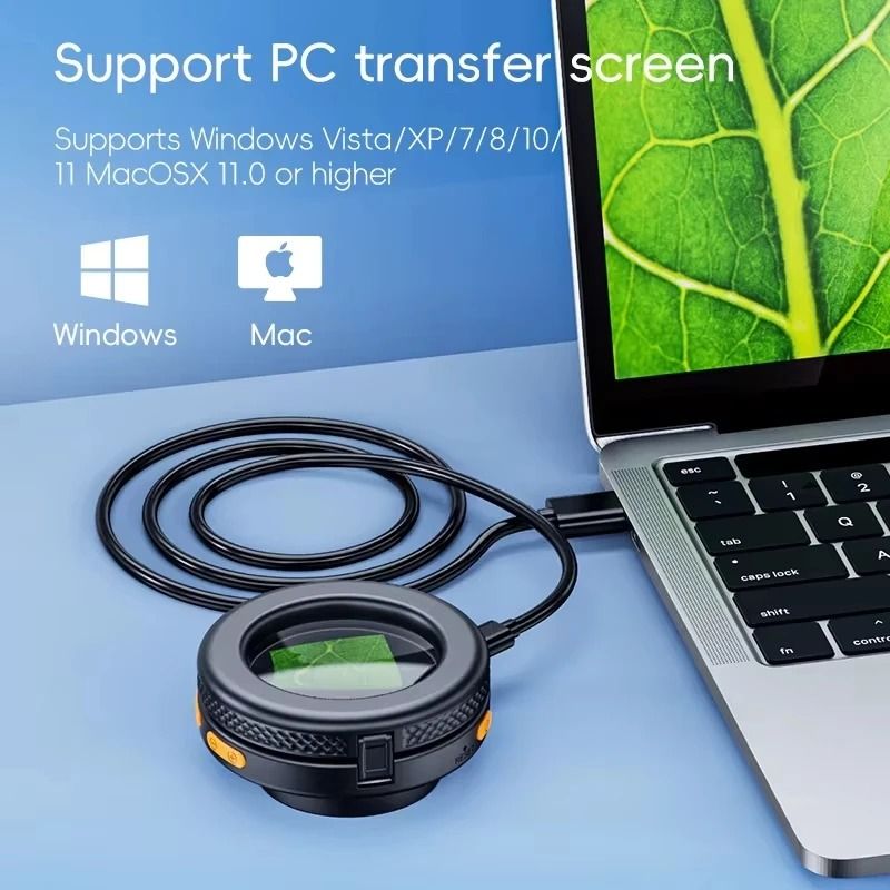 500X Digital Handheld Microscope 2in IPS Screen Foldable USB Rechargeable Magnifier 0
