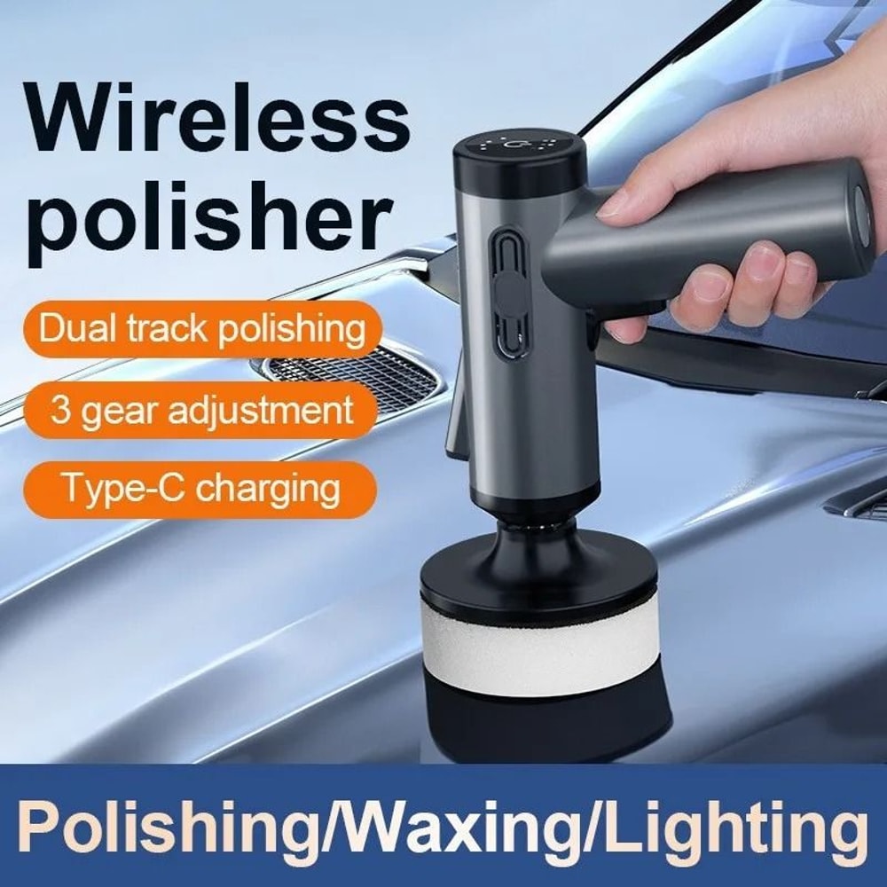 Wireless Handheld Car Polisher Rechargeable Buffer Waxing Machine Portable Detailing Tool 0