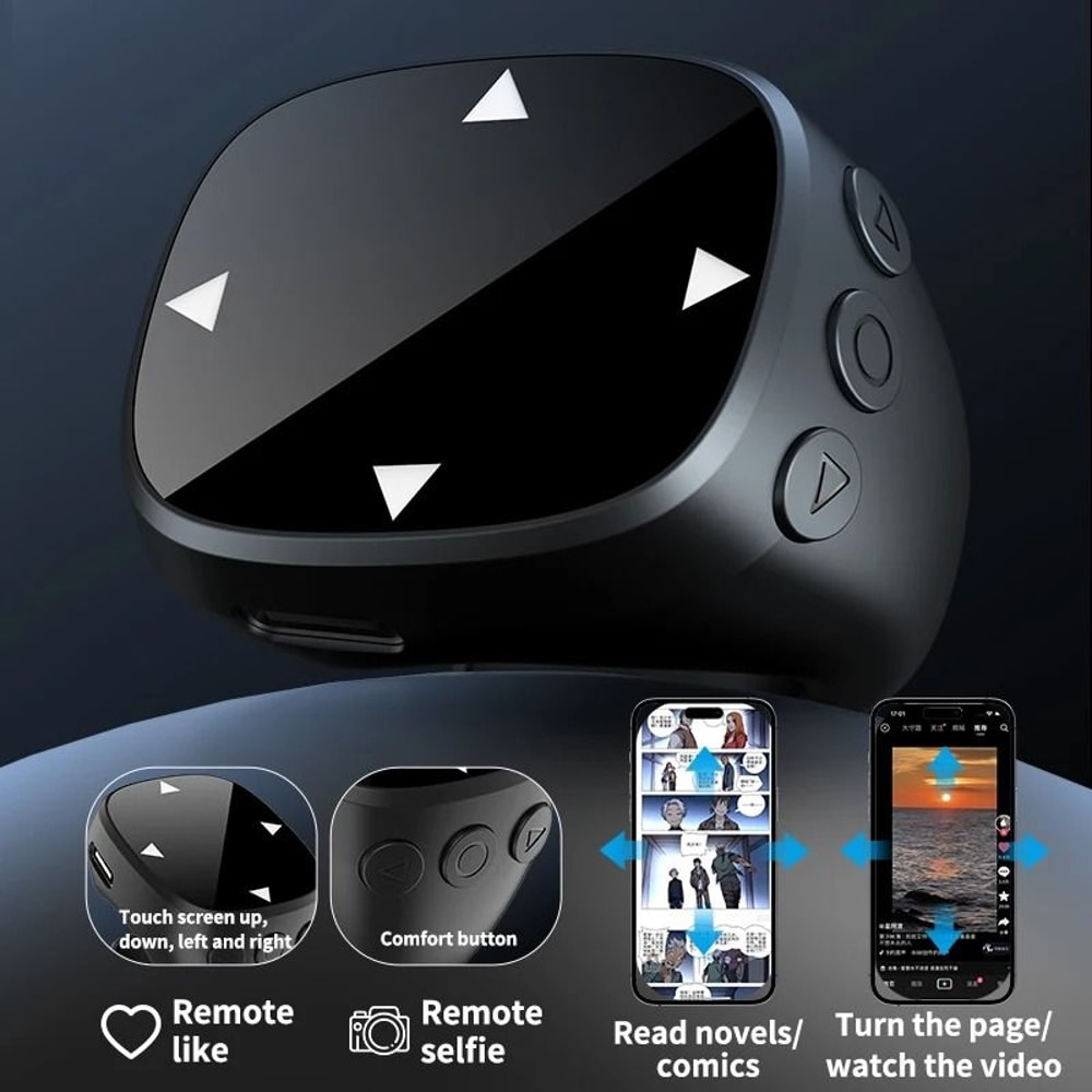 Bluetooth Smart Ring Remote Control For Phone Camera And Scrolling 4