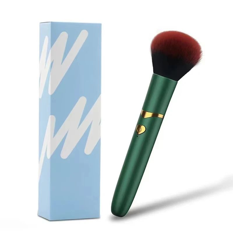 2in1 Electric Vibrating Foundation Brush Soft Fluffy Rechargeable Makeup Tool 8
