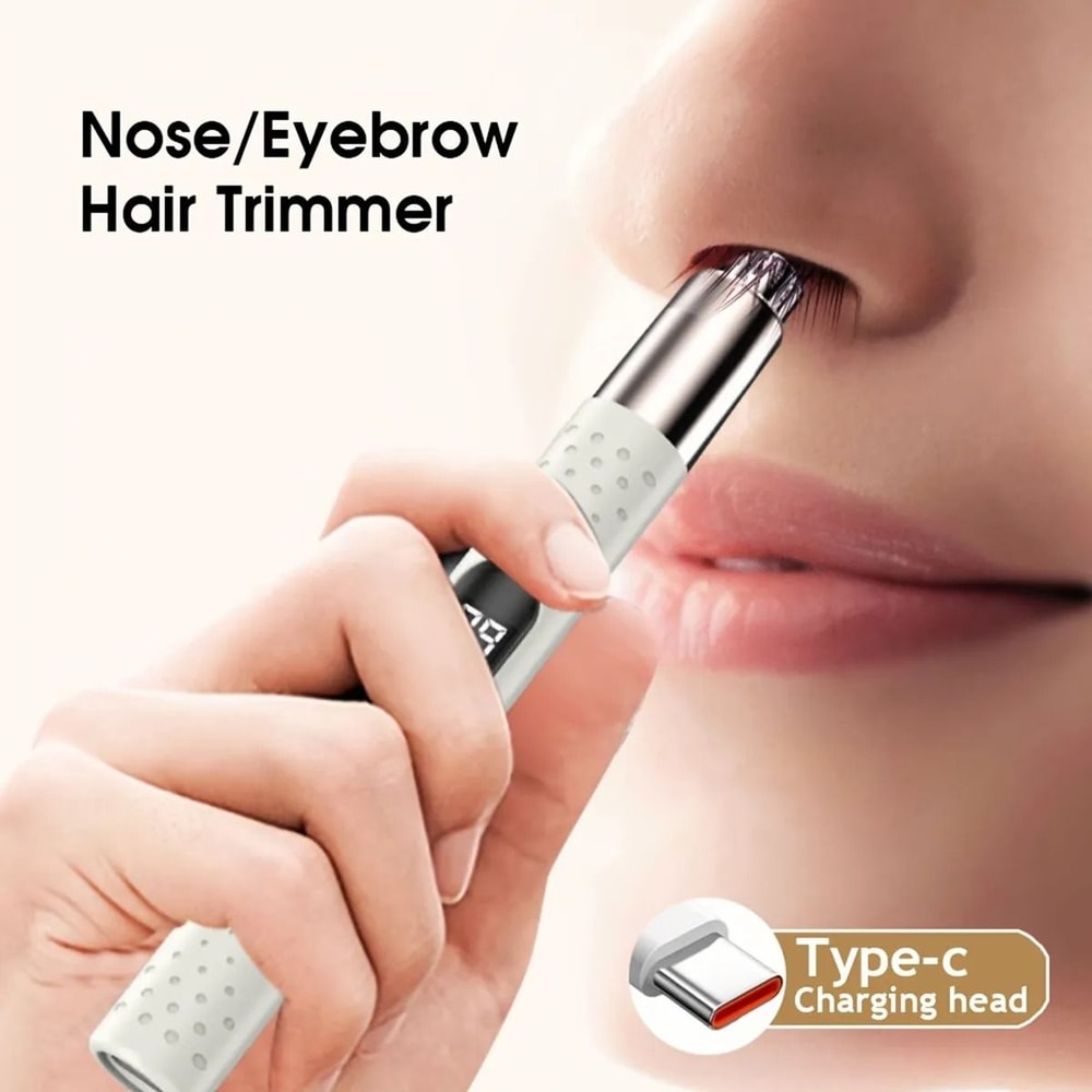 Mini Electric Nose Hair Trimmer Rechargeable Ear And Eyebrow Grooming Tool 1