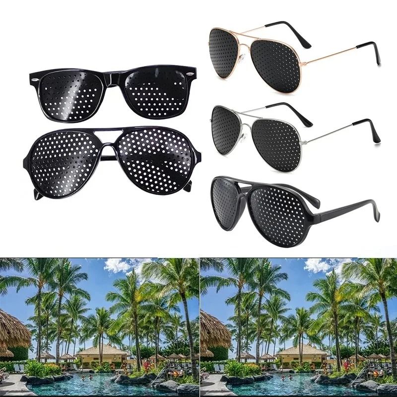 Vision Relief Pinhole Glasses For Eye Strain And Focus Support 0