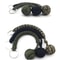 Black Tactical Monkey Fist Self Defense Keychain With Steel Core 1