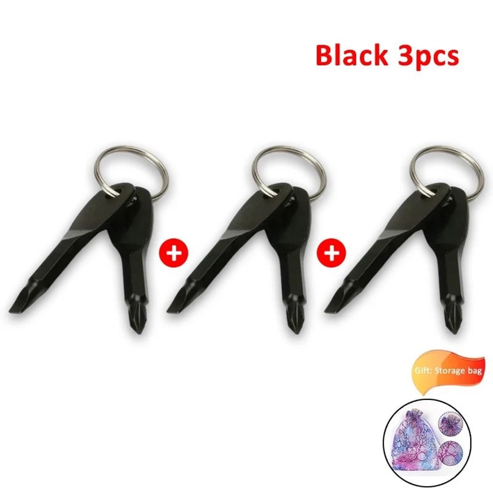 Multifunction Keychain Screwdriver Tool With Safety Cone And EDC Utility Design 12