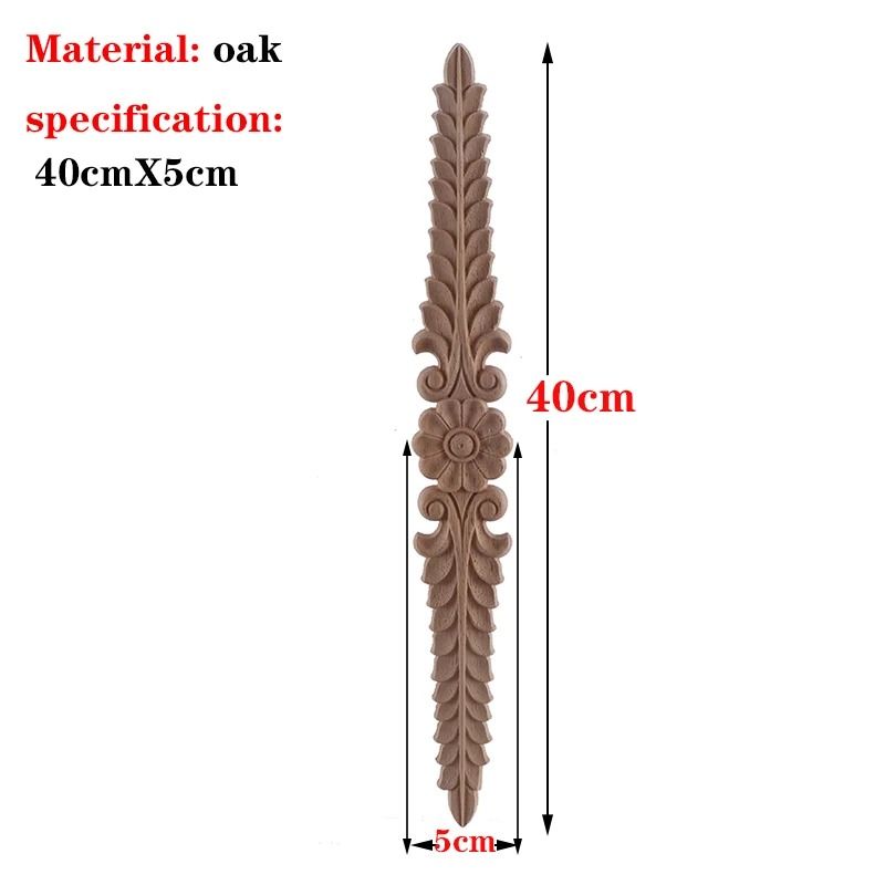 RUNBAZEF Carved Oak Wood Applique Decorative Corner Onlay For Furniture And DIY Crafts 8
