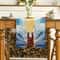 Pesach Red Sea Linen Table Runner Elegant Passover Dining Decor 2