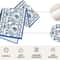 Blue Floral Linen Table Runner Farmhouse Style Dining Decor For Kitchen And Wedding Tables 2