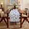 Blue Floral Linen Table Runner Farmhouse Style Dining Decor For Kitchen And Wedding Tables 3