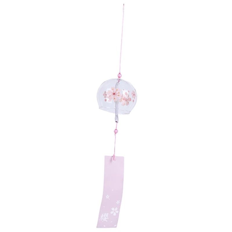 Sakura Glass Wind Chime Japanese Furin Hanging Bell For Home And Garden Decor 7