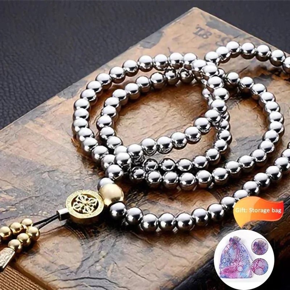 Tactical Steel Buddha Bead Necklace For Everyday Carry Protection And Survival 10