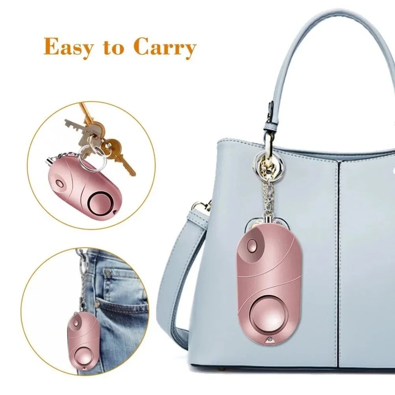 Personal Safety Alarm Keychain With LED Flashlight For Emergency Protection 1