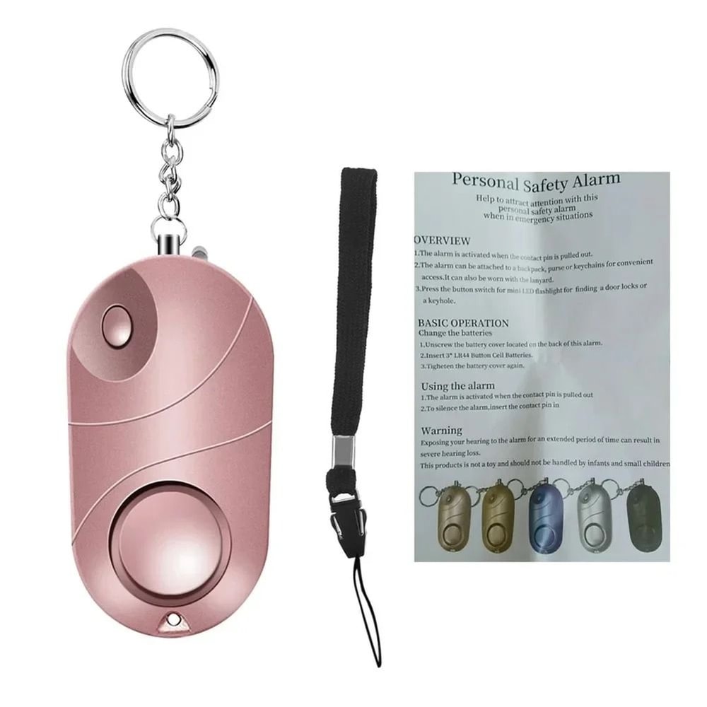 Personal Safety Alarm Keychain With LED Flashlight For Emergency Protection 3