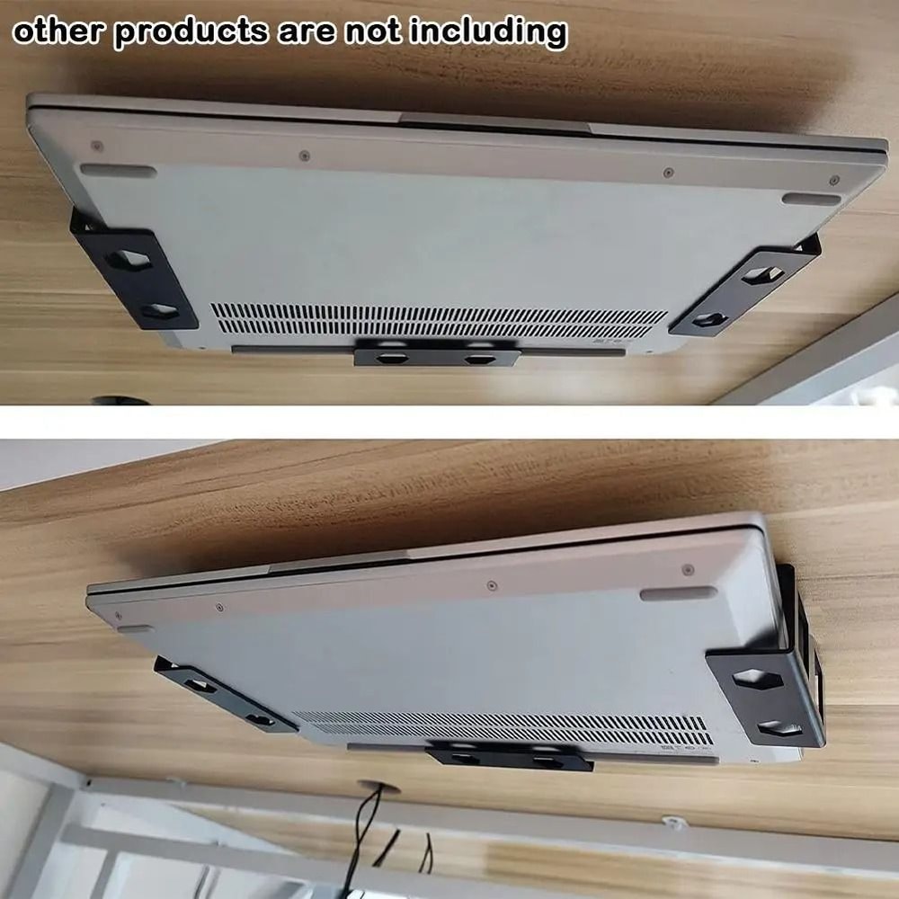 Under Desk Laptop Holder Portable Notebook Storage Mount Bracket Organizer 1