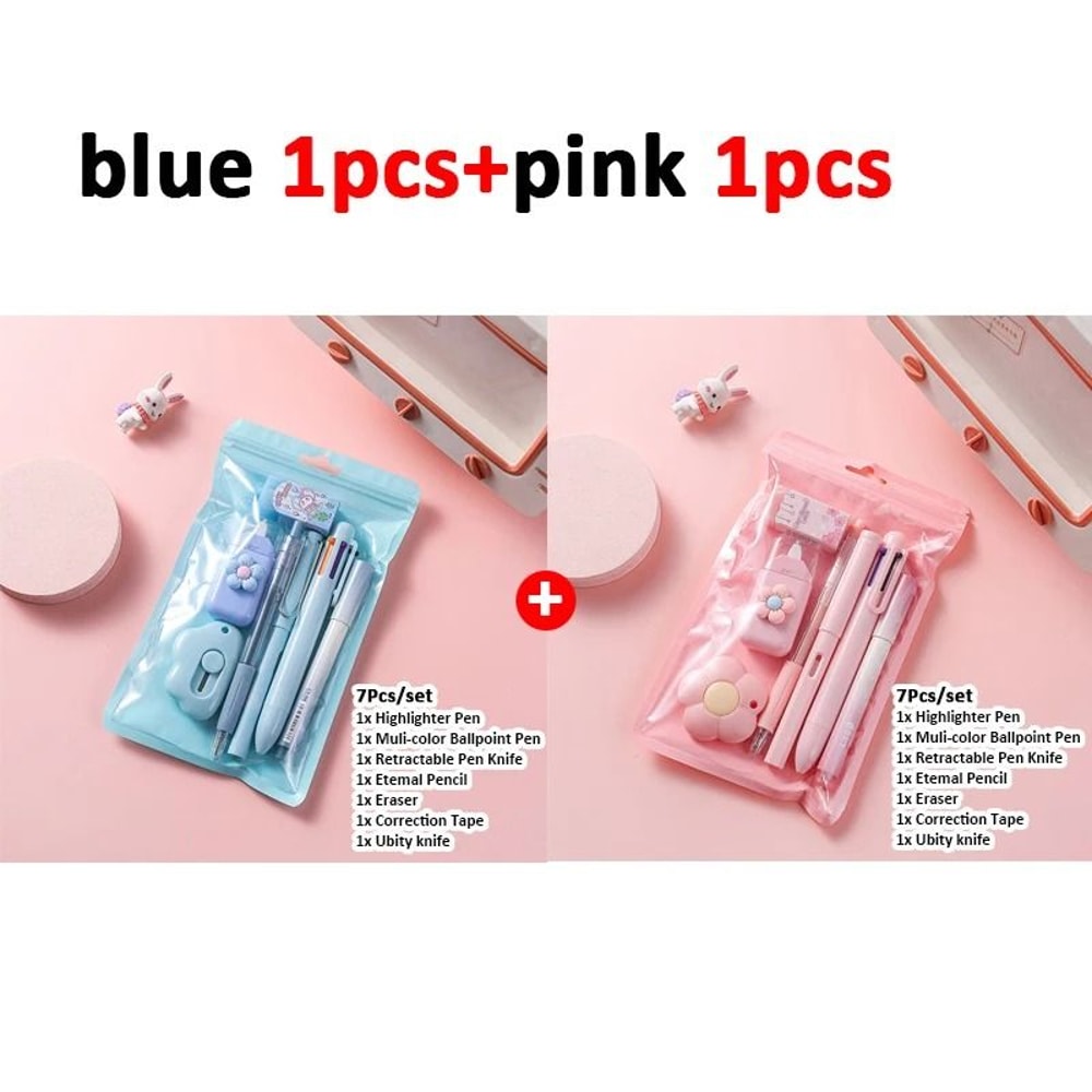 7 In 1 Kids Stationery Set With Pencil Eraser Ruler And School Essentials 15