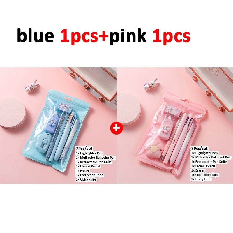 7 In 1 Kids Stationery Set With Pencil Eraser Ruler And School Essentials 15