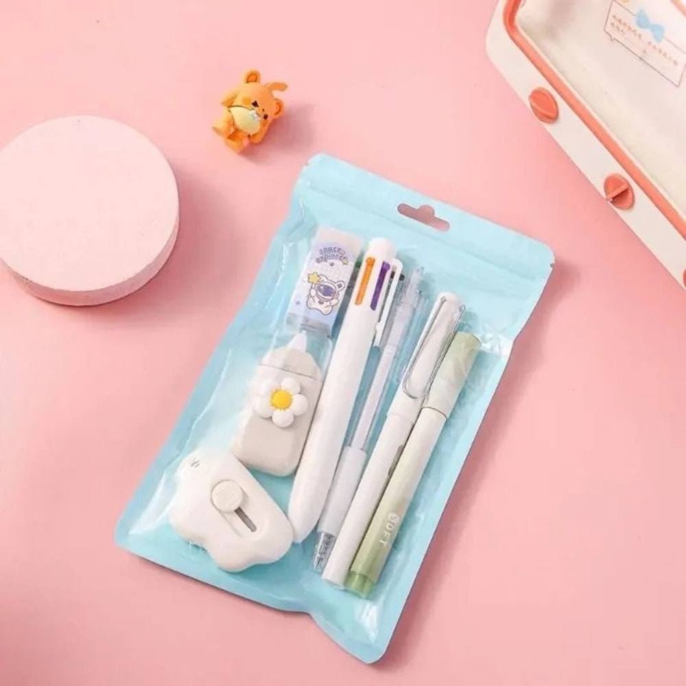 7 In 1 Kids Stationery Set With Pencil Eraser Ruler And School Essentials 4