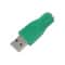 USB To PS2 Adapter Converter Purple Keyboard Mouse Connector For PC 3