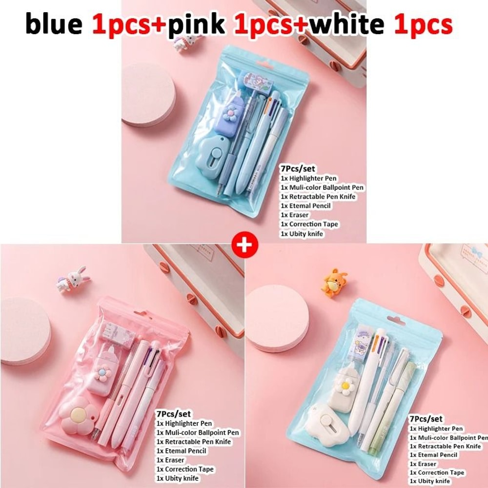 7 In 1 Kids Stationery Set With Pencil Eraser Ruler And School Essentials 26