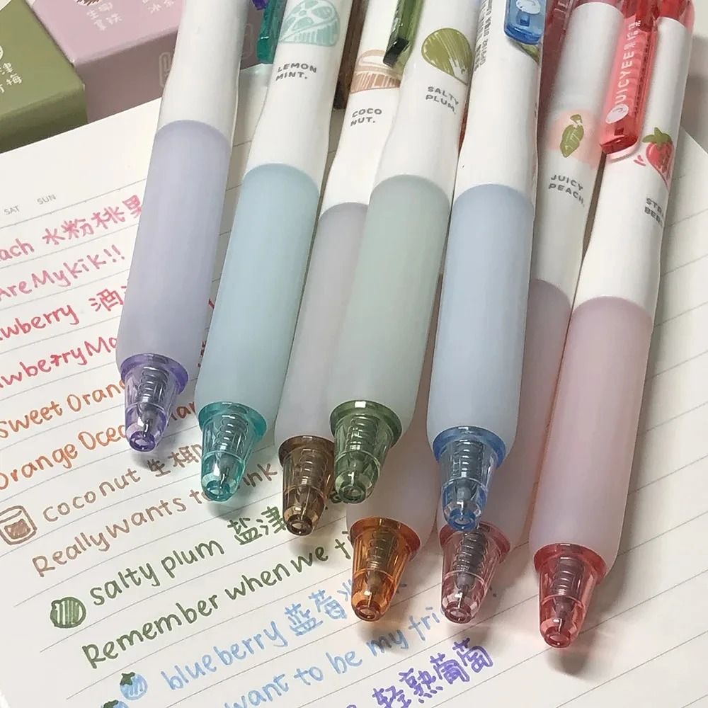 05mm Fruit Scented Gel Pen Set For Smooth Writing And Creative Notes 0