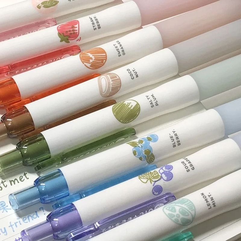 05mm Fruit Scented Gel Pen Set For Smooth Writing And Creative Notes 2