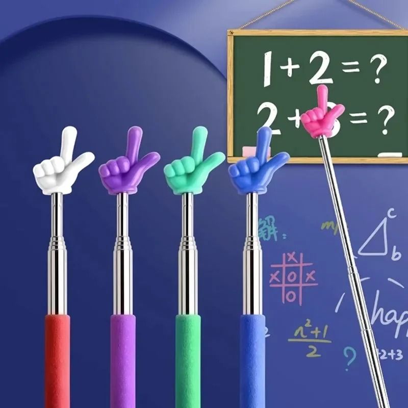 Telescopic Stainless Steel Teaching Pointer With Finger Tip Design For Classroom And Presentation 1