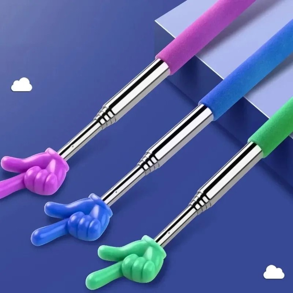 Telescopic Stainless Steel Teaching Pointer With Finger Tip Design For Classroom And Presentation 2