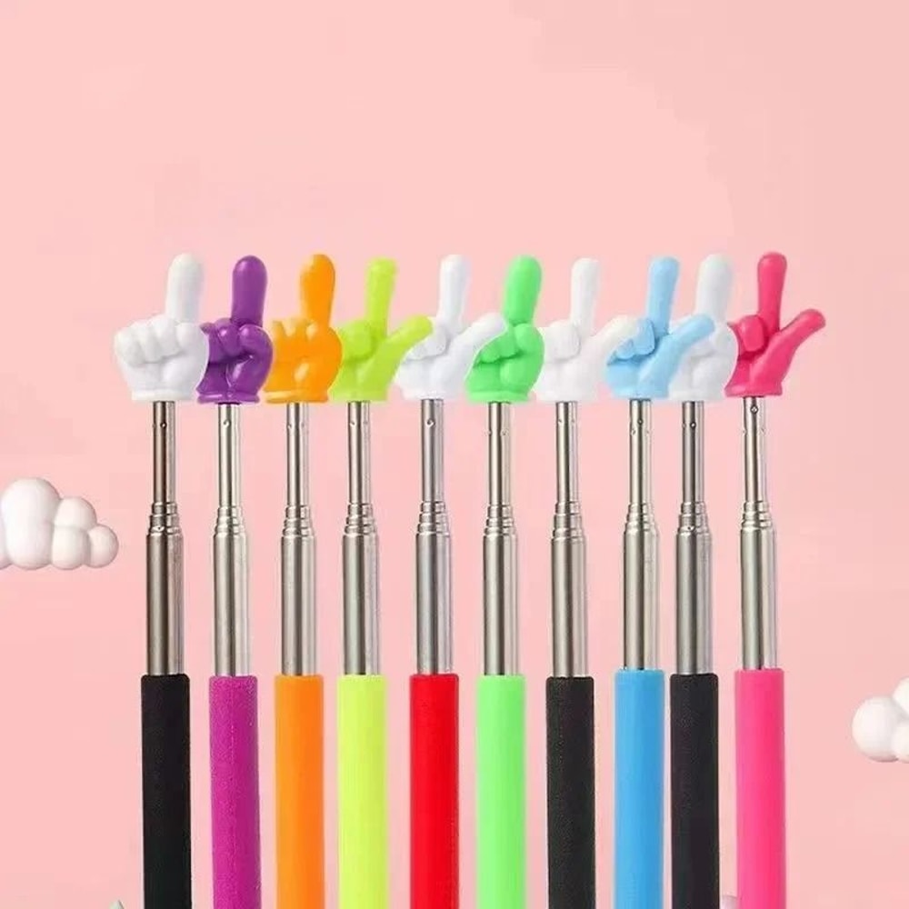 Telescopic Stainless Steel Teaching Pointer With Finger Tip Design For Classroom And Presentation 3