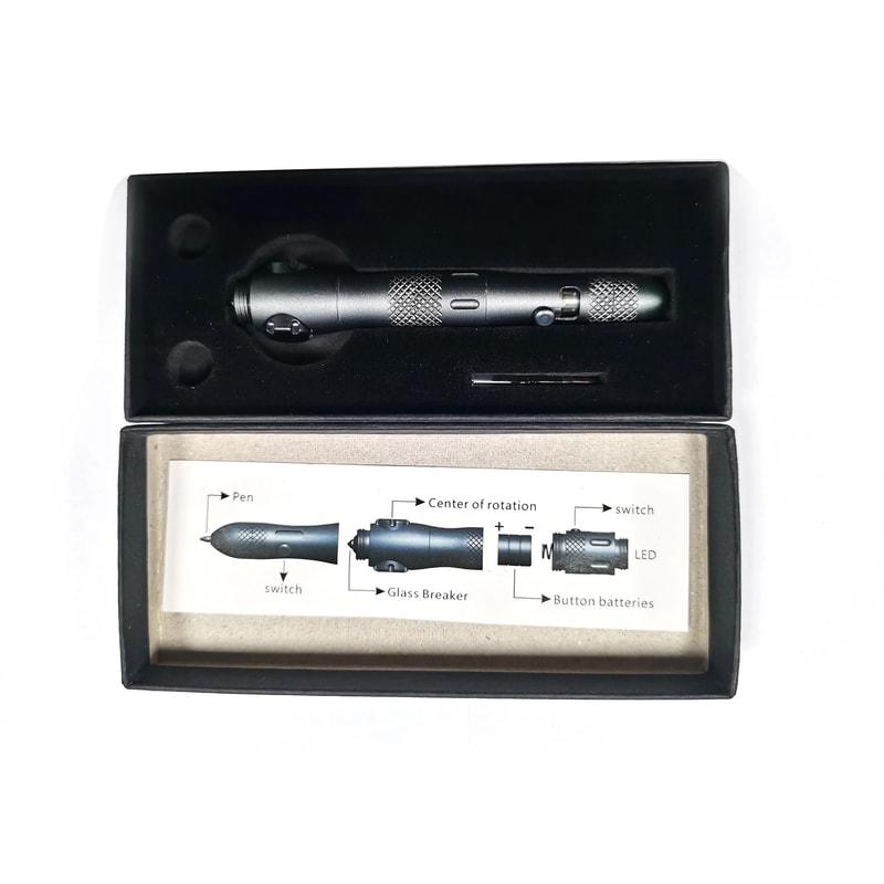 Multifunction Tactical Pen With LED Light And Gyro Spinner For Everyday Carry 9