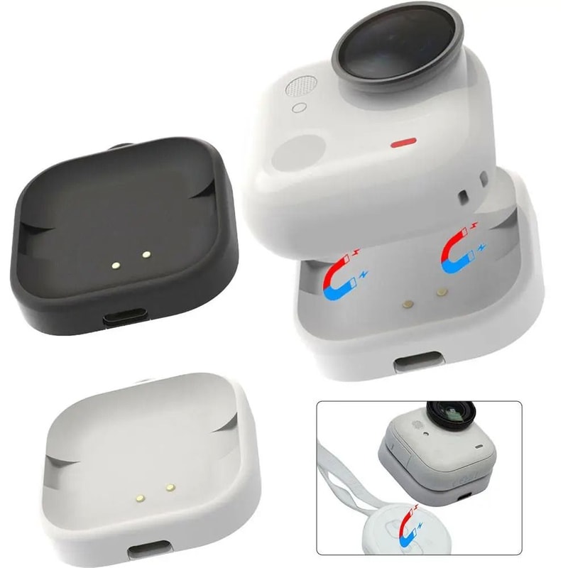 Magnetic Charging Dock Stand For Insta360 GO Ultra Fast Wireless Camera Charger Base 3