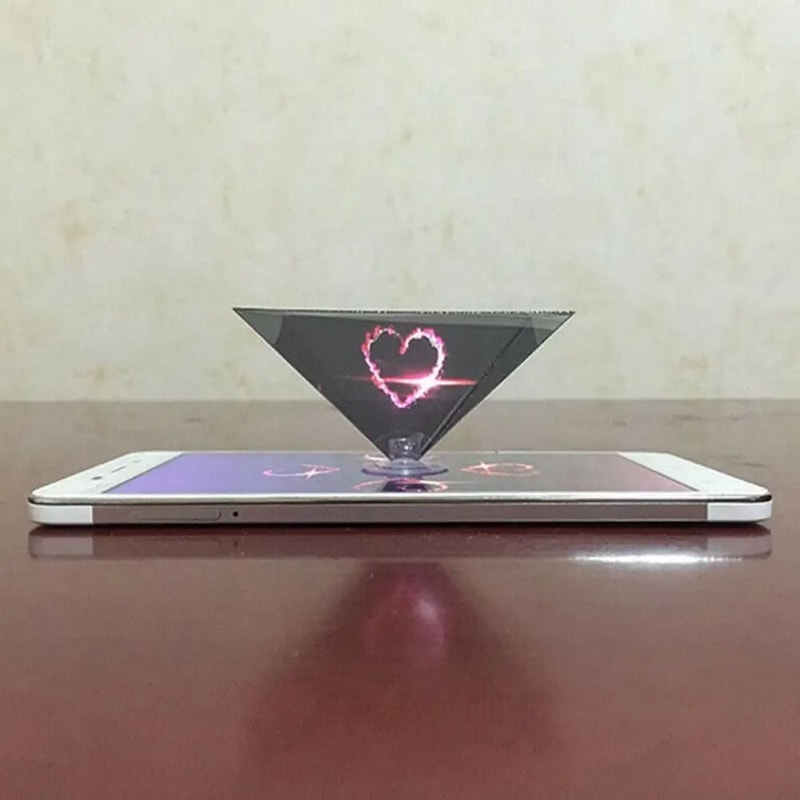 3D Hologram Pyramid Display For Smartphone Portable Video Projection Stand 4