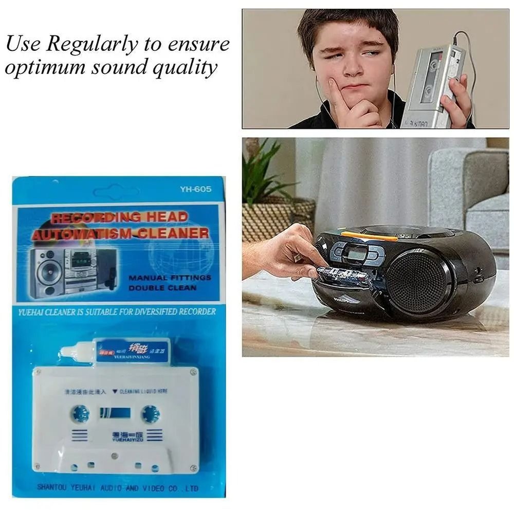 CleanSound Cassette Head Cleaner Tape For Car Audio Players 1