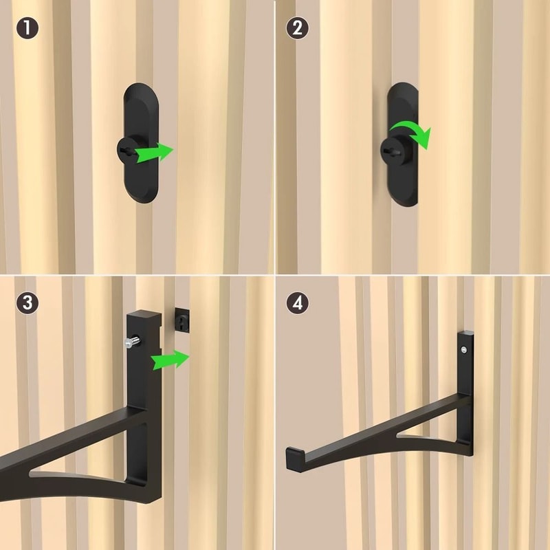 NoDrill Acoustic Panel Shelf Brackets For Studio Foam Boards 2Pack 4
