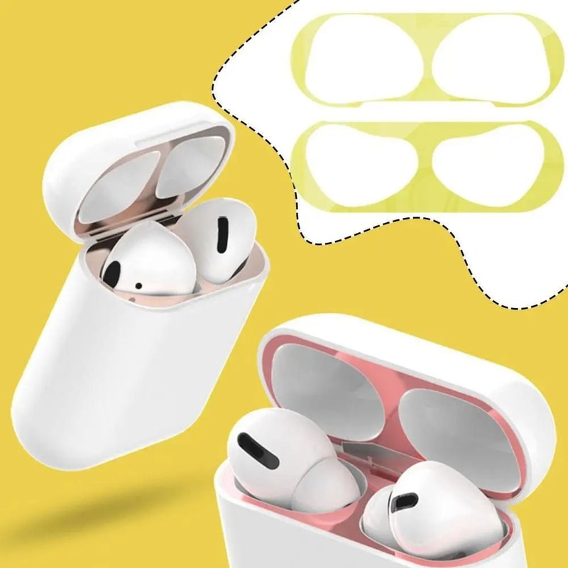 AirPods 4 Metal Dust Guard Stickers AntiDust Protective Cover For Charging Case 0