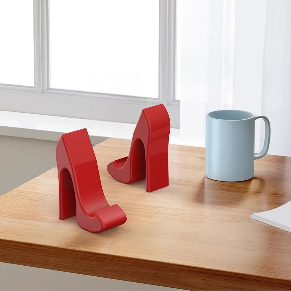 High Heel Phone Stand Stylish Desk Holder Durable Plastic 4