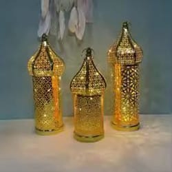 moroccan gold hollow iron lantern ramadan decorative light ornament